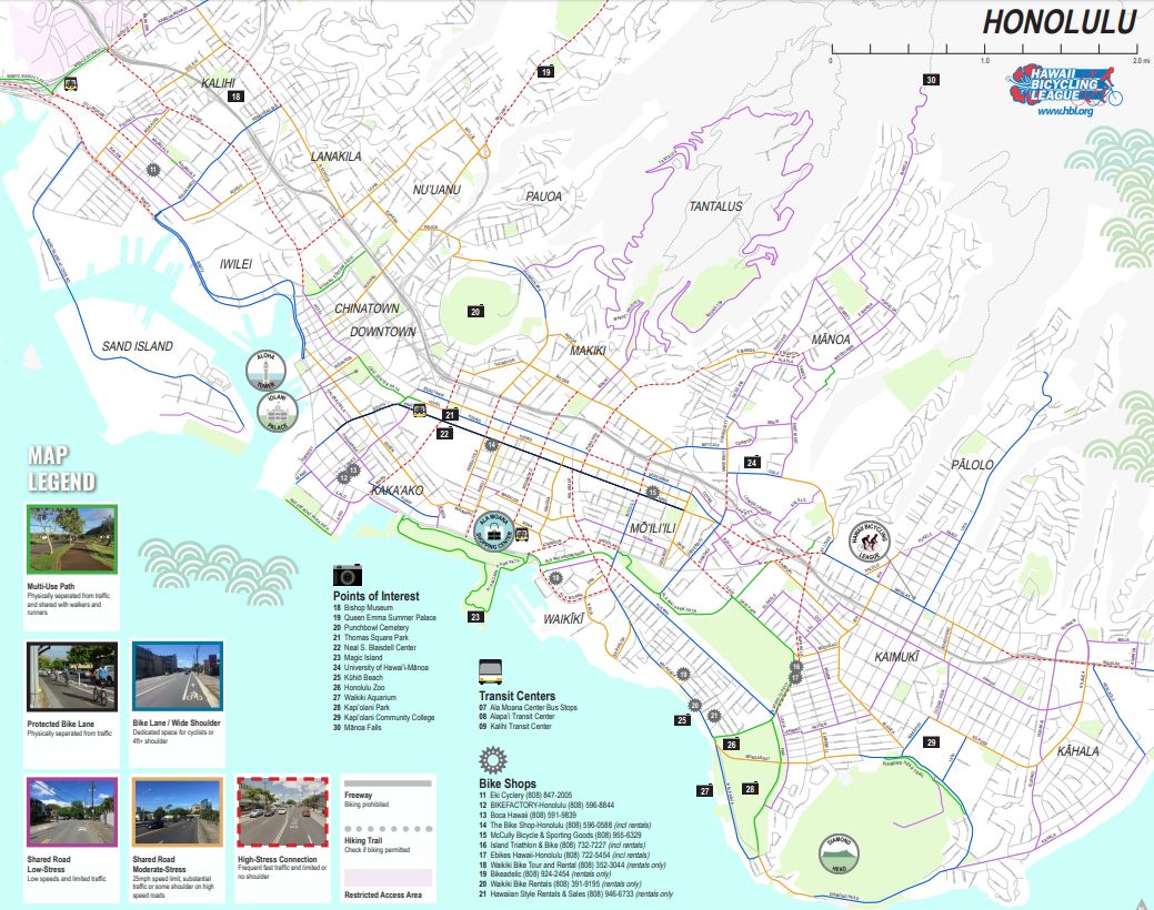 Honolulu Bike Map