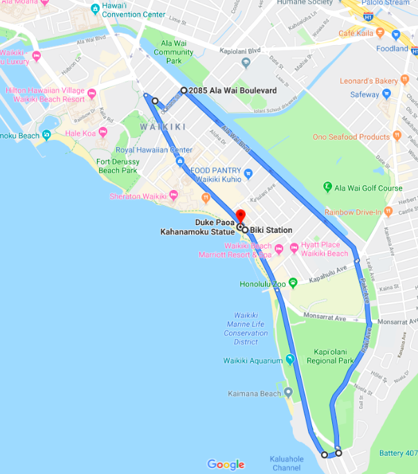 Click on the Map to Open the Route on Google Maps