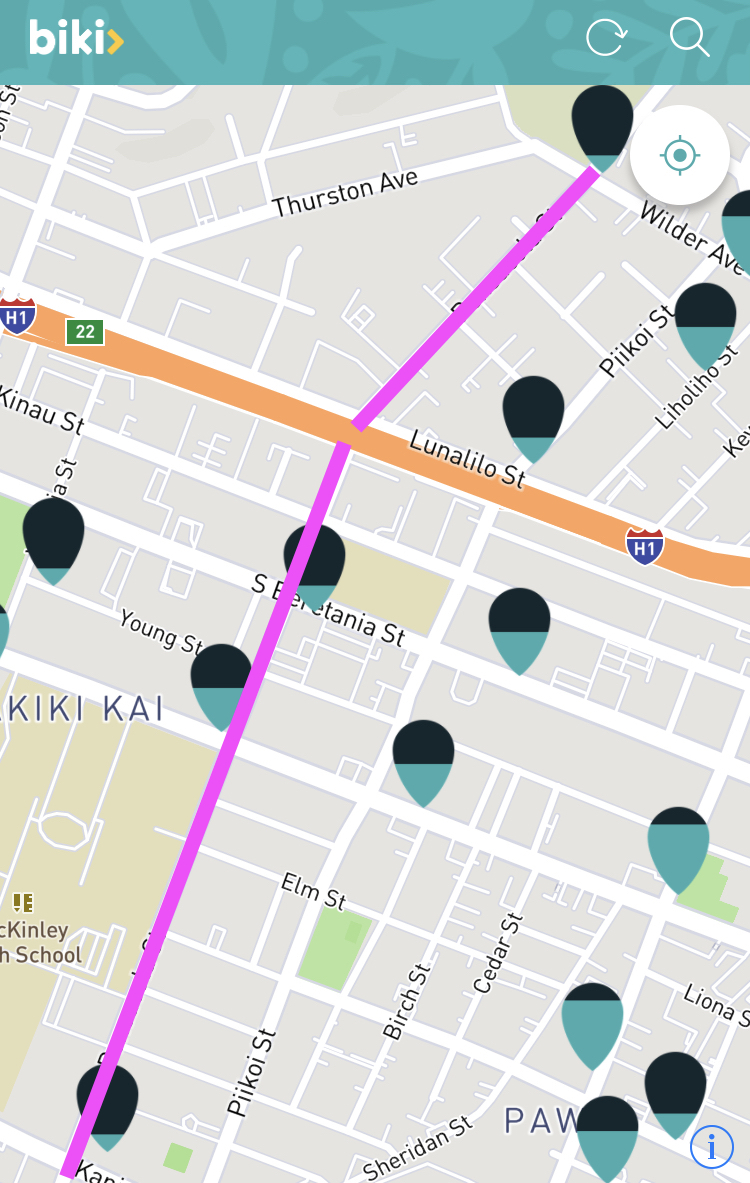 Screenshot from Biki Mobile App