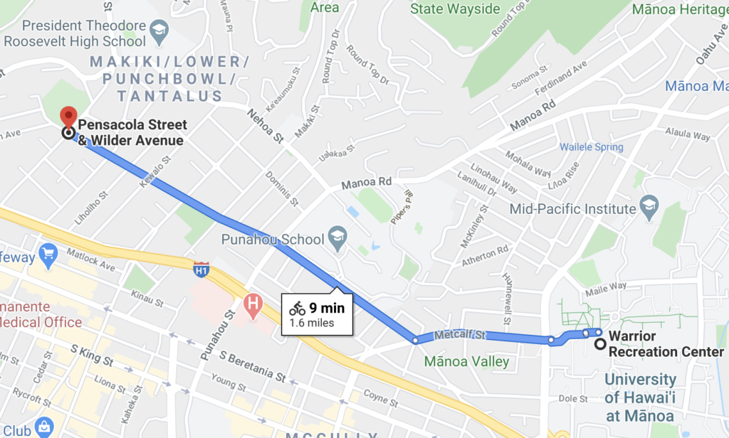Manoa to Makiki
